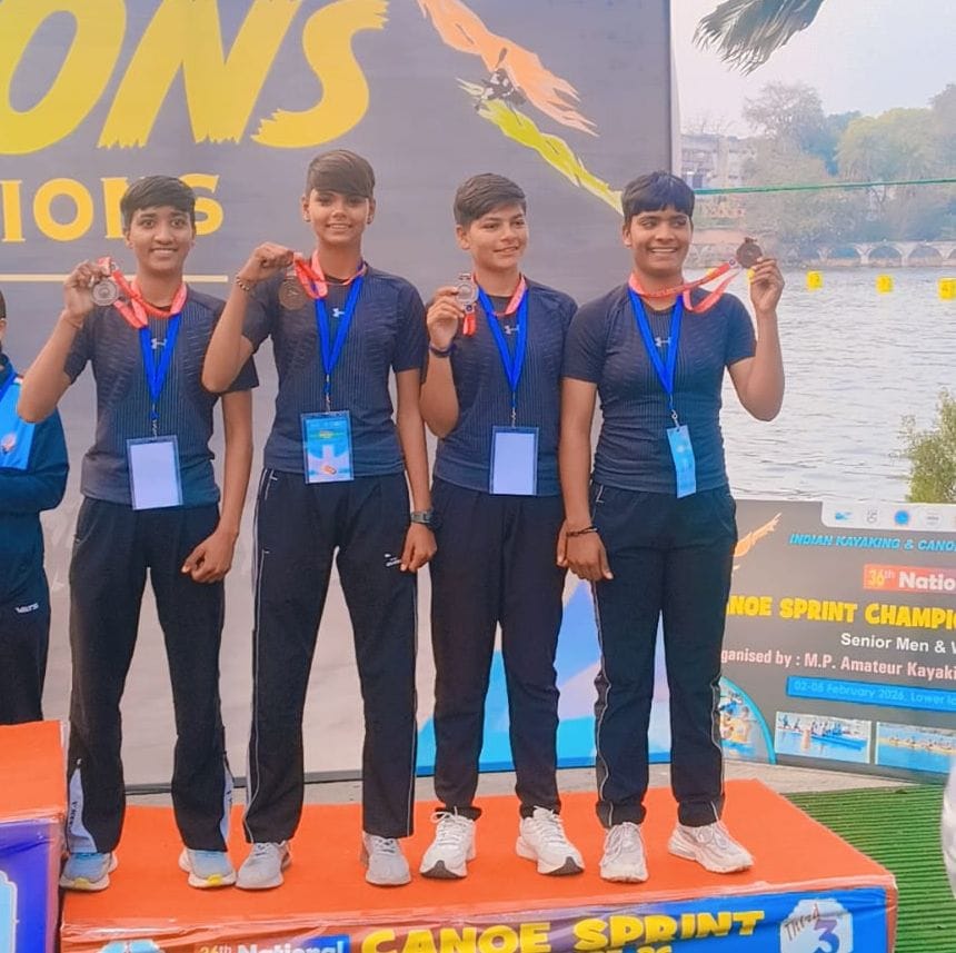 Daughters of Jind won bronze in the 36th National Canoe Sprint Championship.