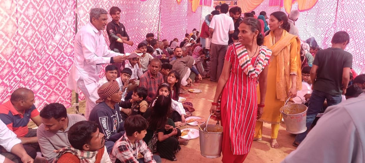 Bhandara and blood donation camp organised in the temple on Mahashivratri