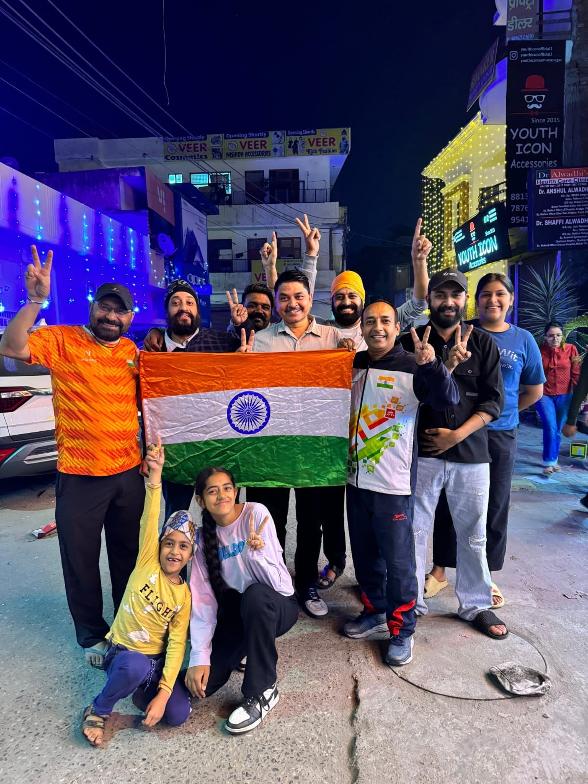 Cricket fans burst firecrackers to celebrate India's victory