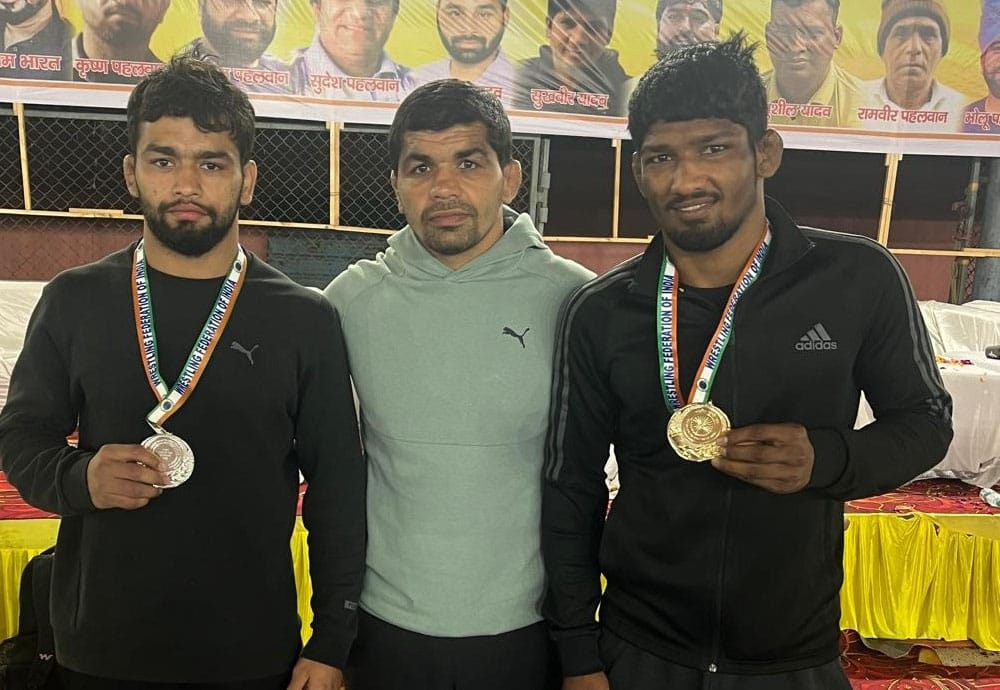 Wrestler Mohit won the gold medal while Ashish won the silver medal.
