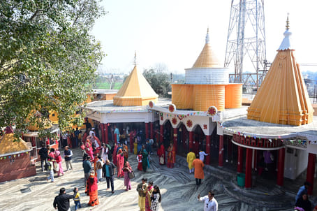 The Shiva temple resonated with the chants of Har Har Mahadev.