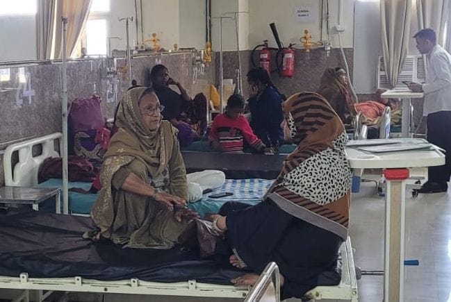 Children are falling ill due to changing weather, more than 200 have been given treatment.