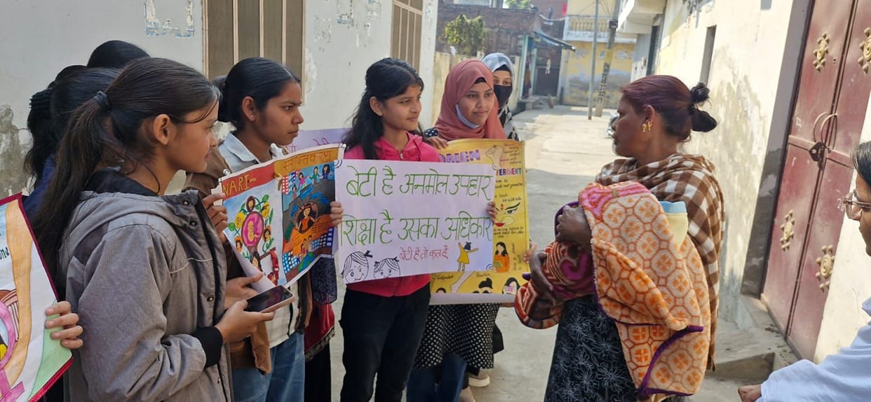 NSS students took out a rally and created awareness.