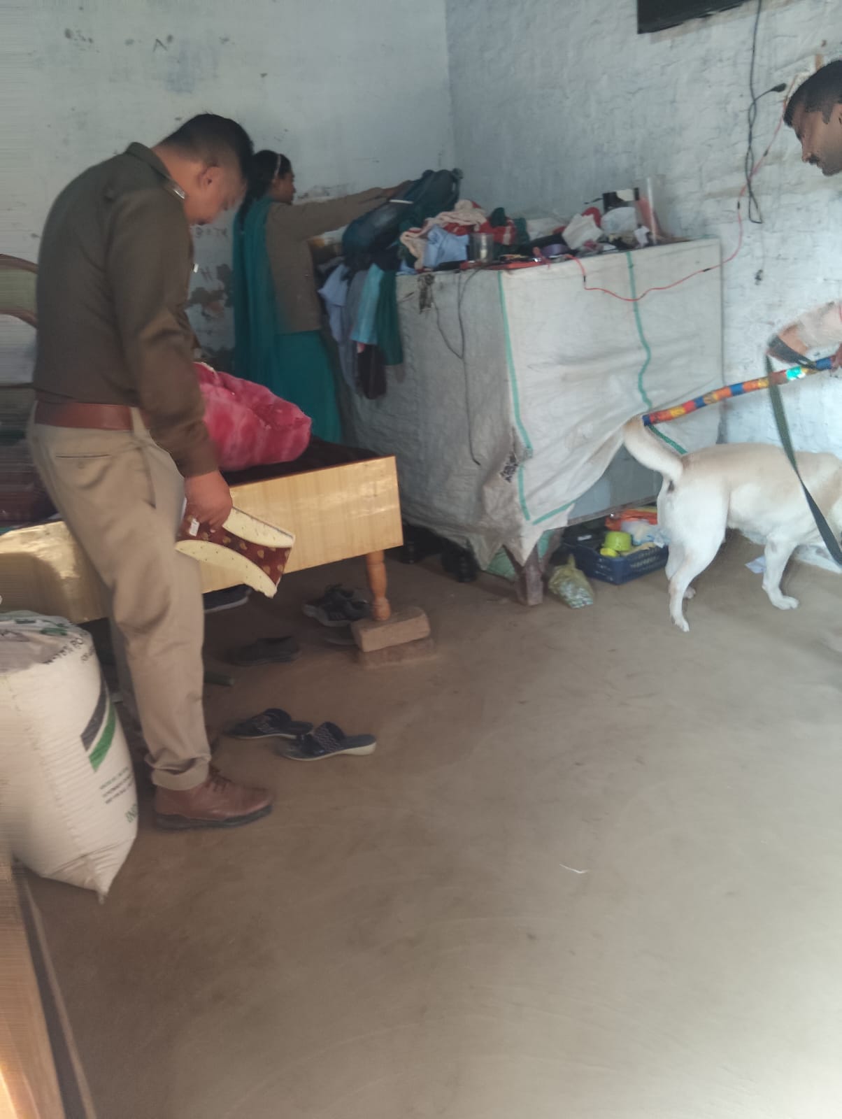 Police launched a search operation with the help of dog squad and commando team.