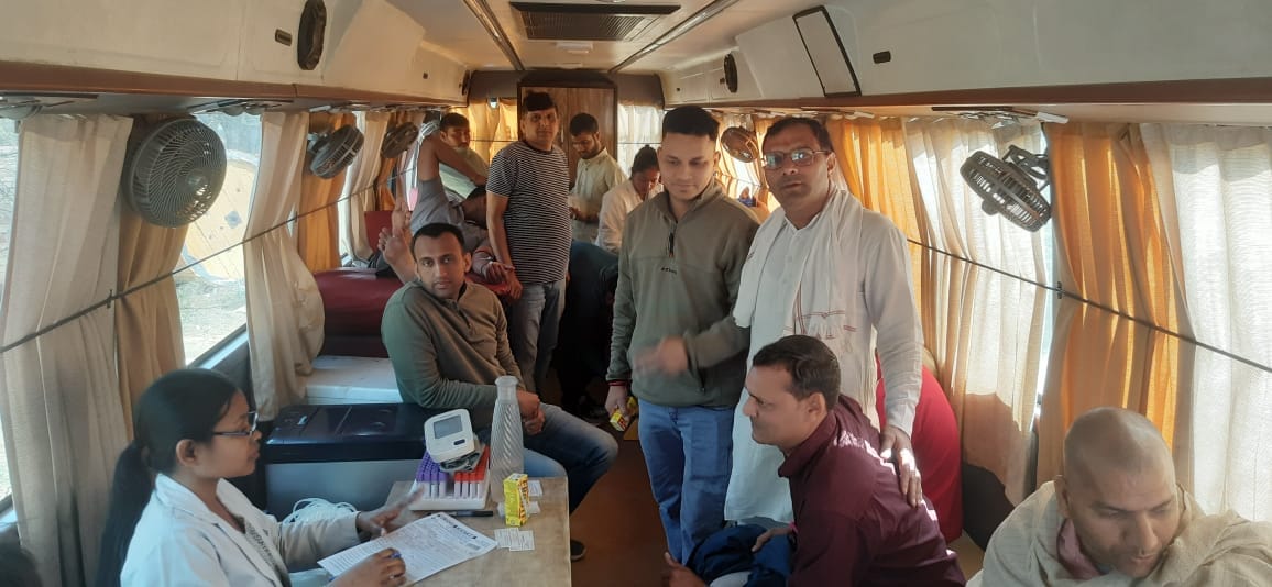 125 units of blood were collected in the camp.