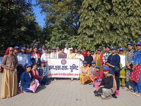 Agrasen College's NSS camp concluded with tree plantation.