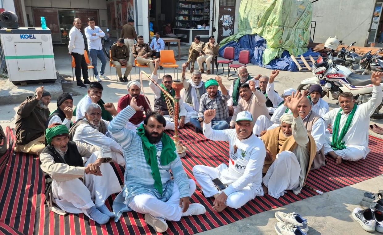 Bhakiyu started an indefinite sit-in outside the bank.