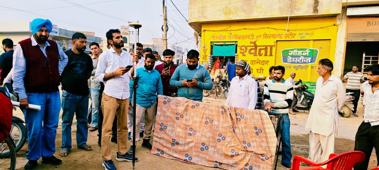 Digital demarcation of land proves the municipality's right over 3 Kanal 5 Marla