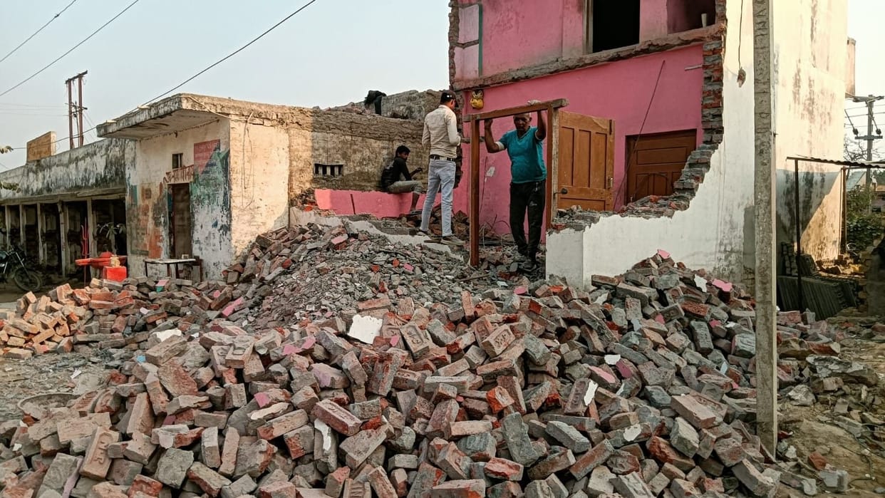 Paving the way for the construction of a four-lane road in Tulsipur