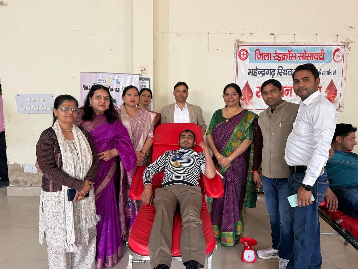31 units of blood were collected in the camp.