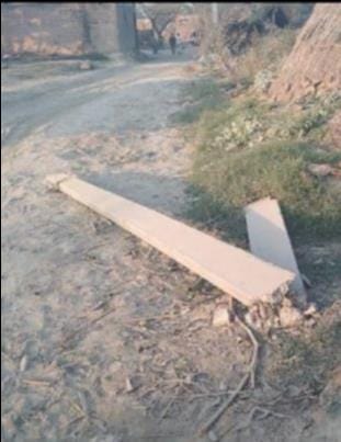 Ramprasad Nagla has been without electricity for five days due to the broken pole.