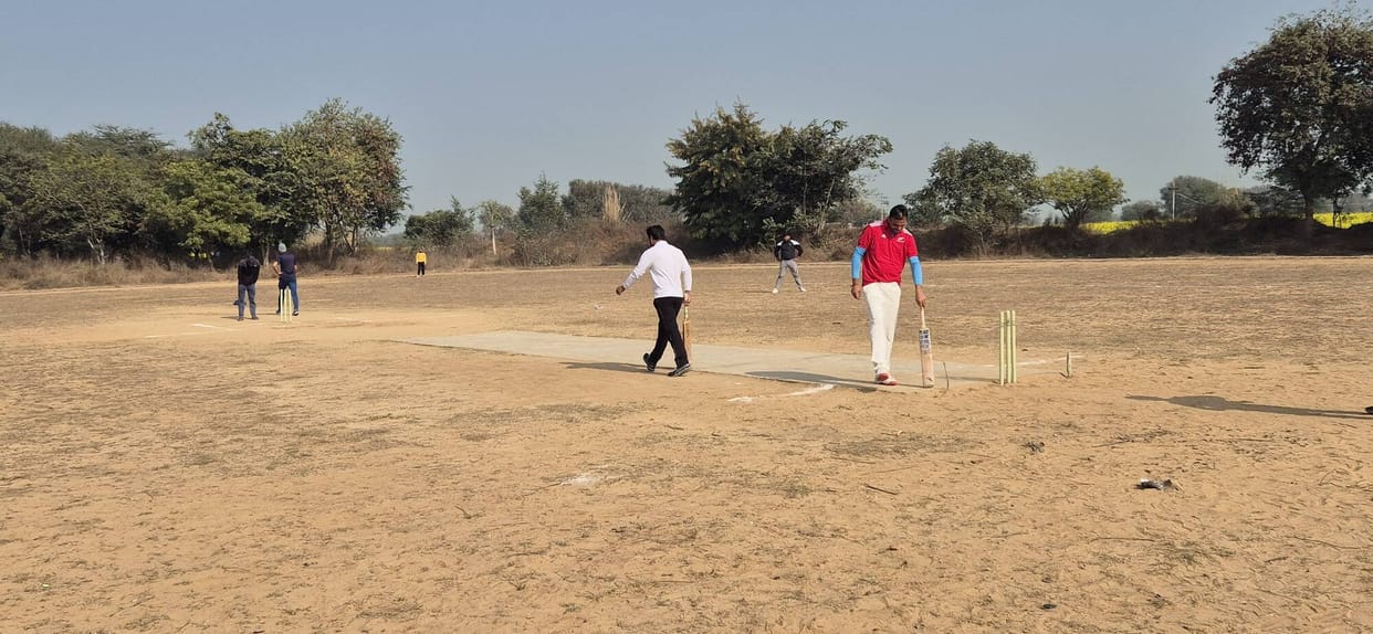 In the cricket competition, Bhadraf's team defeated Gahra and won the match.