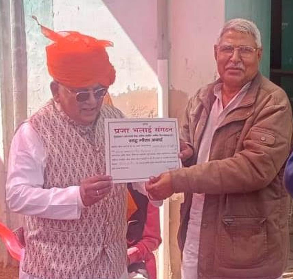 LC Joshi honored for temple renovation