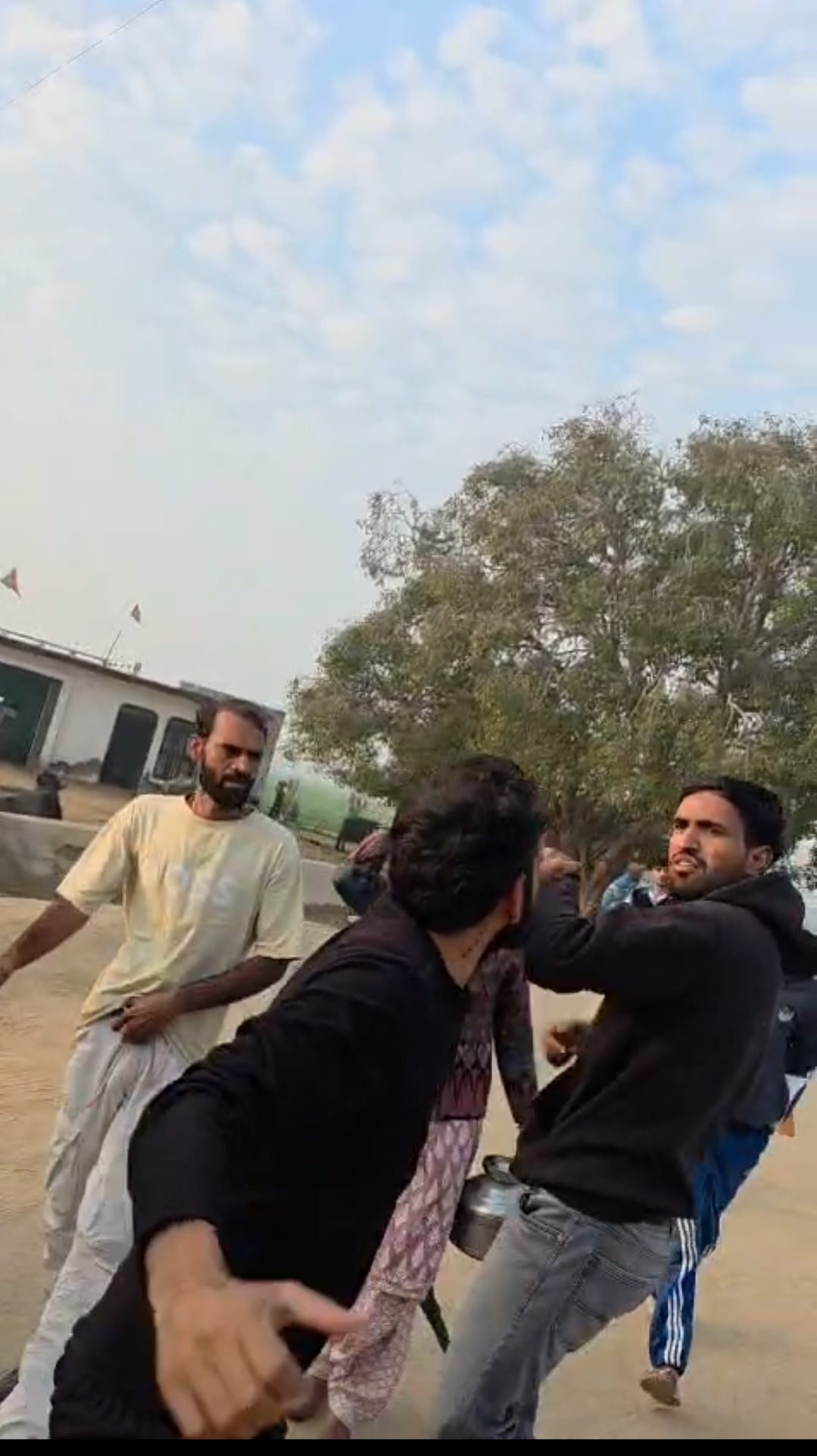Electricity workers who came to investigate were attacked