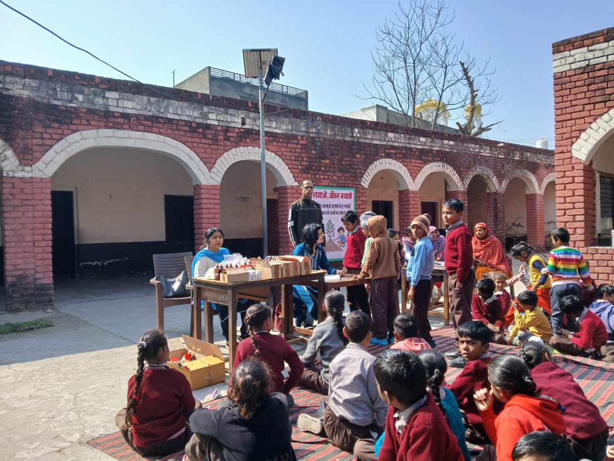 Ayurvedic School Health Camp organized at Government Primary School Lohara
