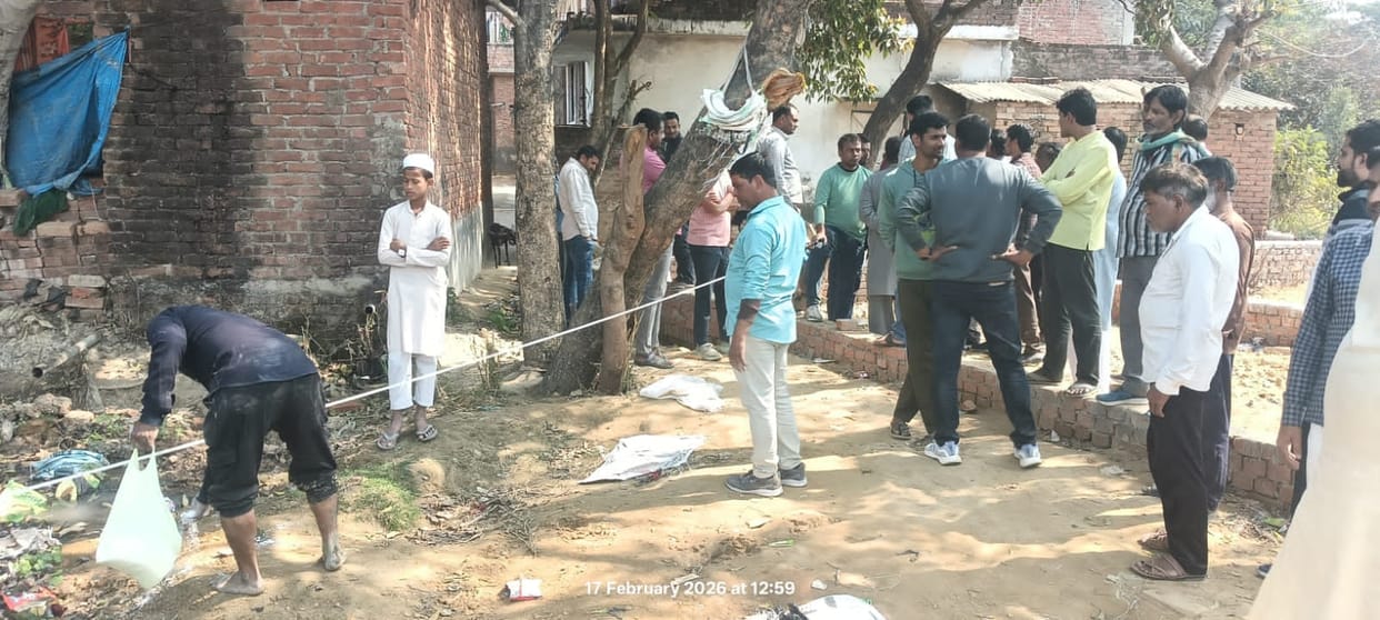 On the instructions of the DM, the revenue team measured the land.
