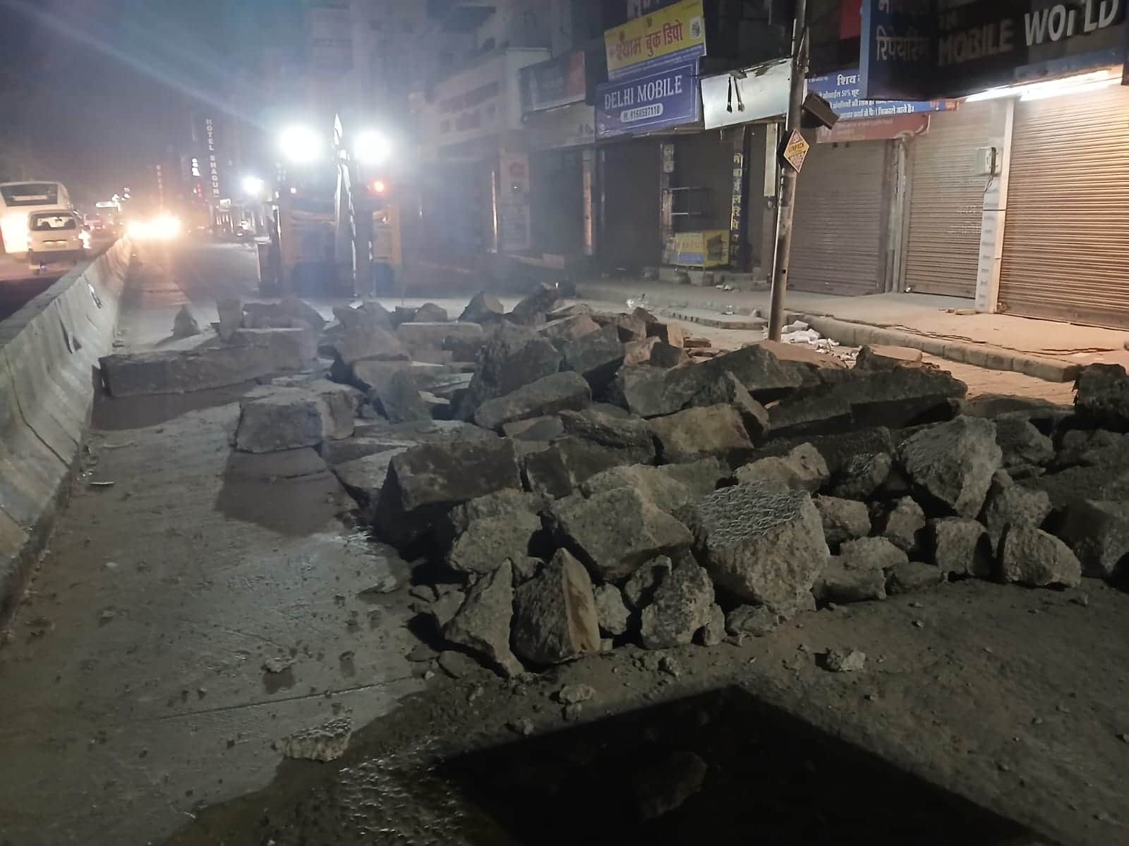 सर्कुलर रोड का चल रहा निर्माण कार्य। संवाद