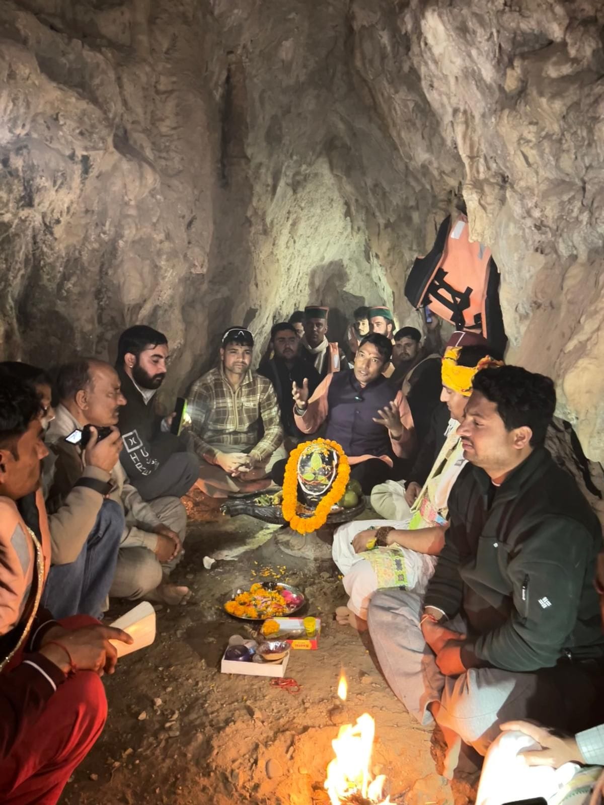 Consecration of Shivalinga in the natural cave in Tattapani