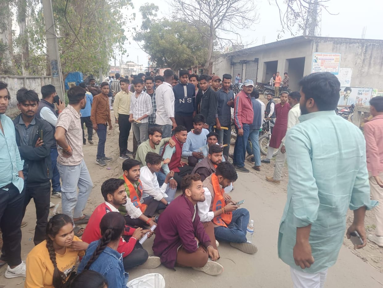 Dozens of students missed their exams in Bijua and staged a sit-in protest