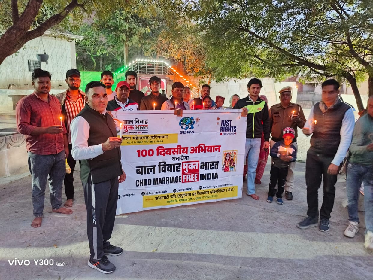 Service organization organized a candle march