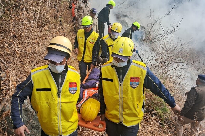 Mock drill conducted to assess forest fire safety