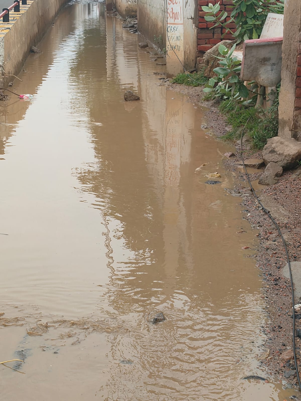 Waterlogging is affecting traffic movement