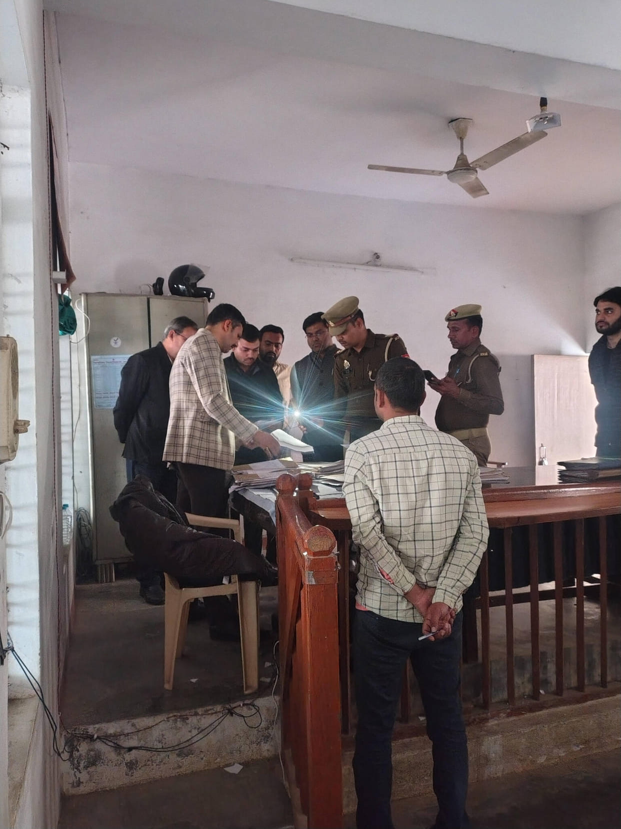 The commissioner withheld the salaries of 15 employees found absent.