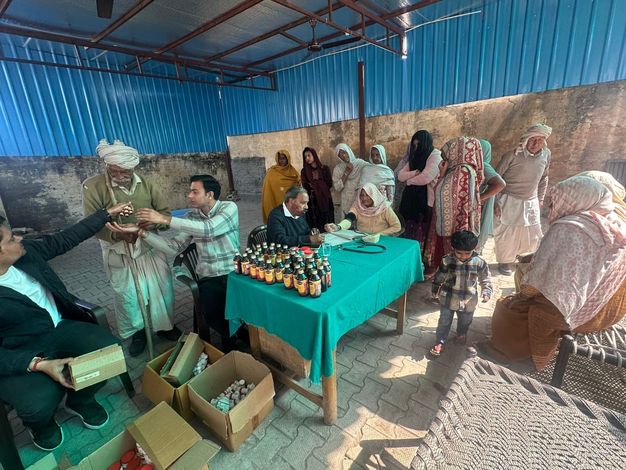 Information about the use and properties of medicines was given in the Ayurvedic health camp.