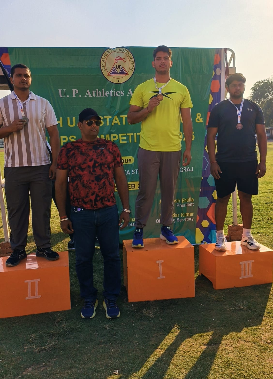 Abhay Gurjar won the gold medal in the under-20 discus throw.
