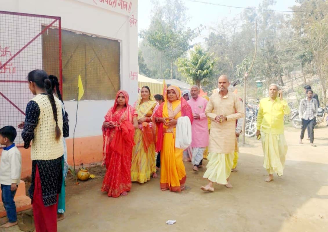 After the break of Ram Katha at Pannaghat, a feast was held.