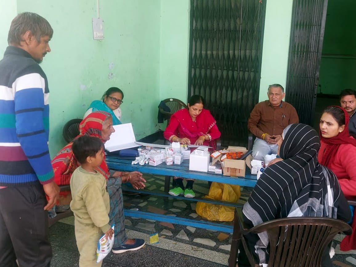 60 people underwent health check-up at the camp.