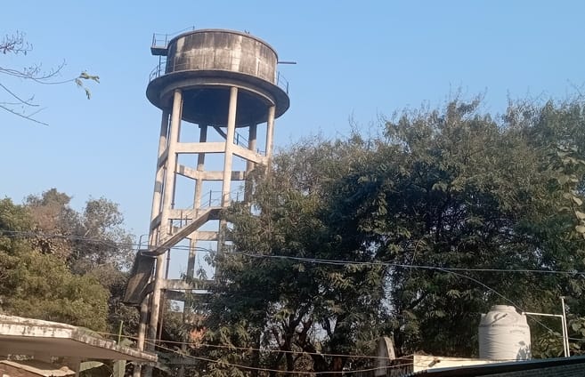 Overhead water tank has been a showpiece for 13 years