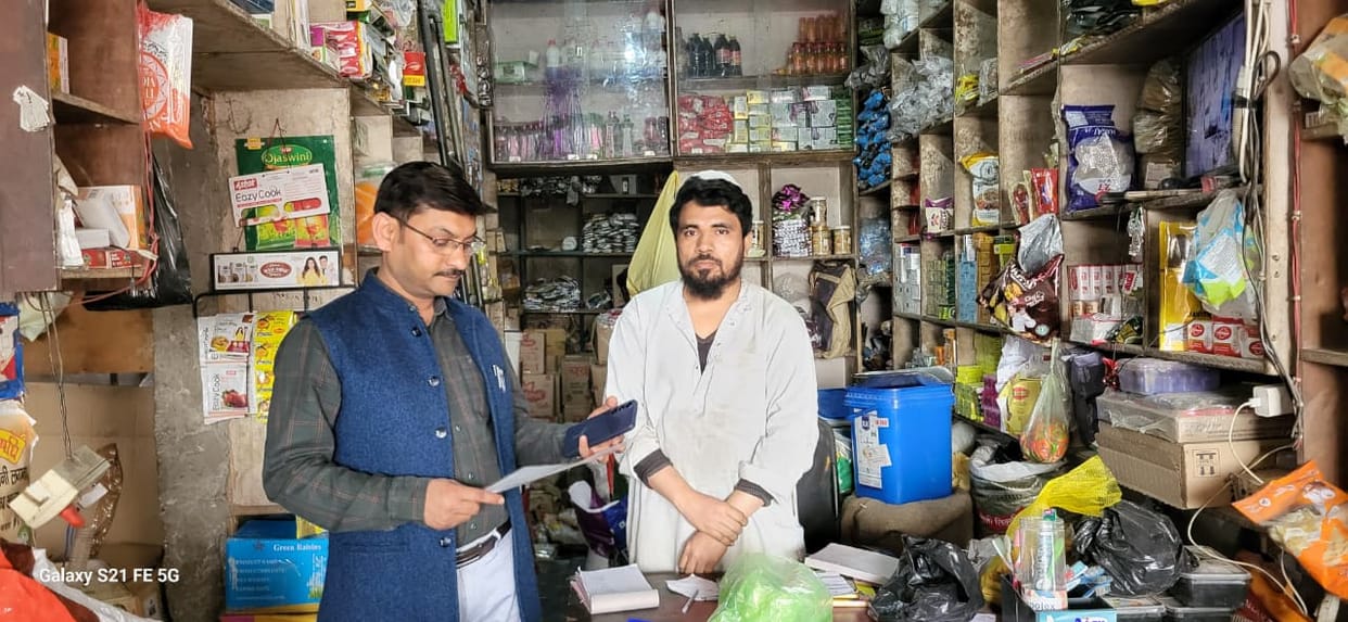 Notice to two shopkeepers, sample of namkeen taken
