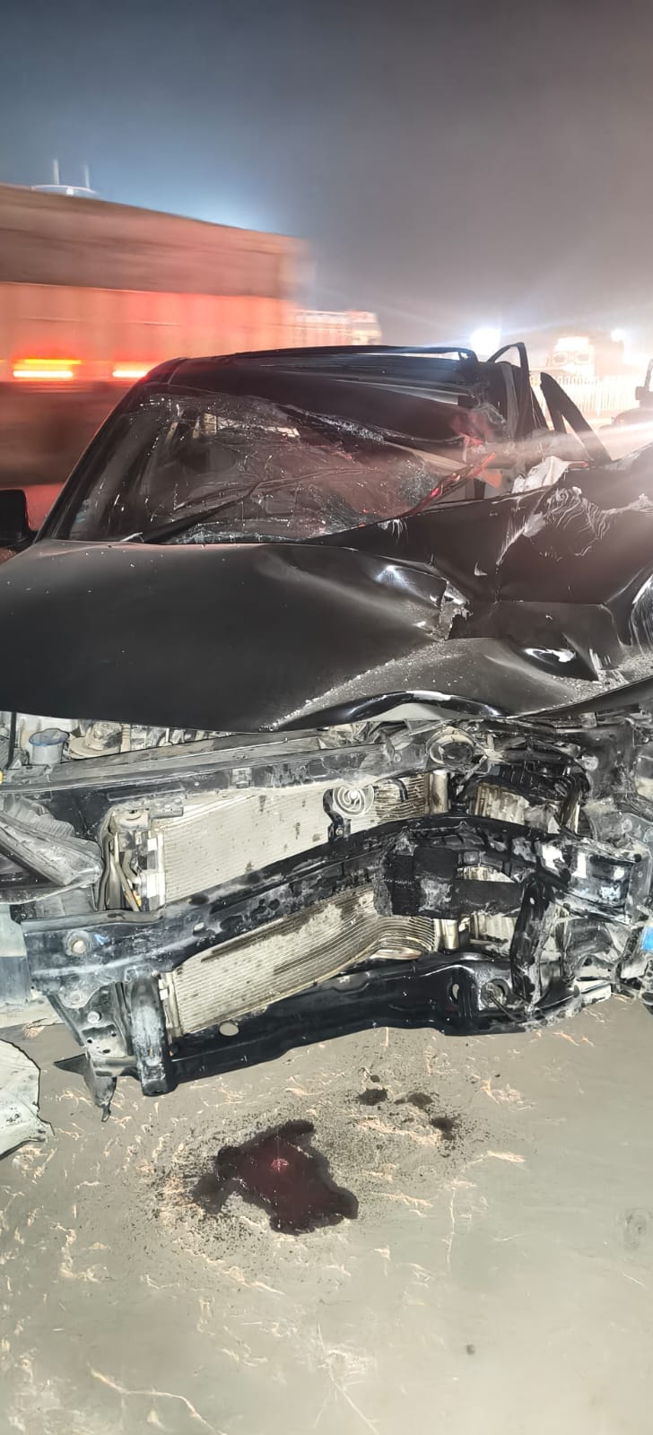 Car rams into parked truck, two injured, referred to medical college