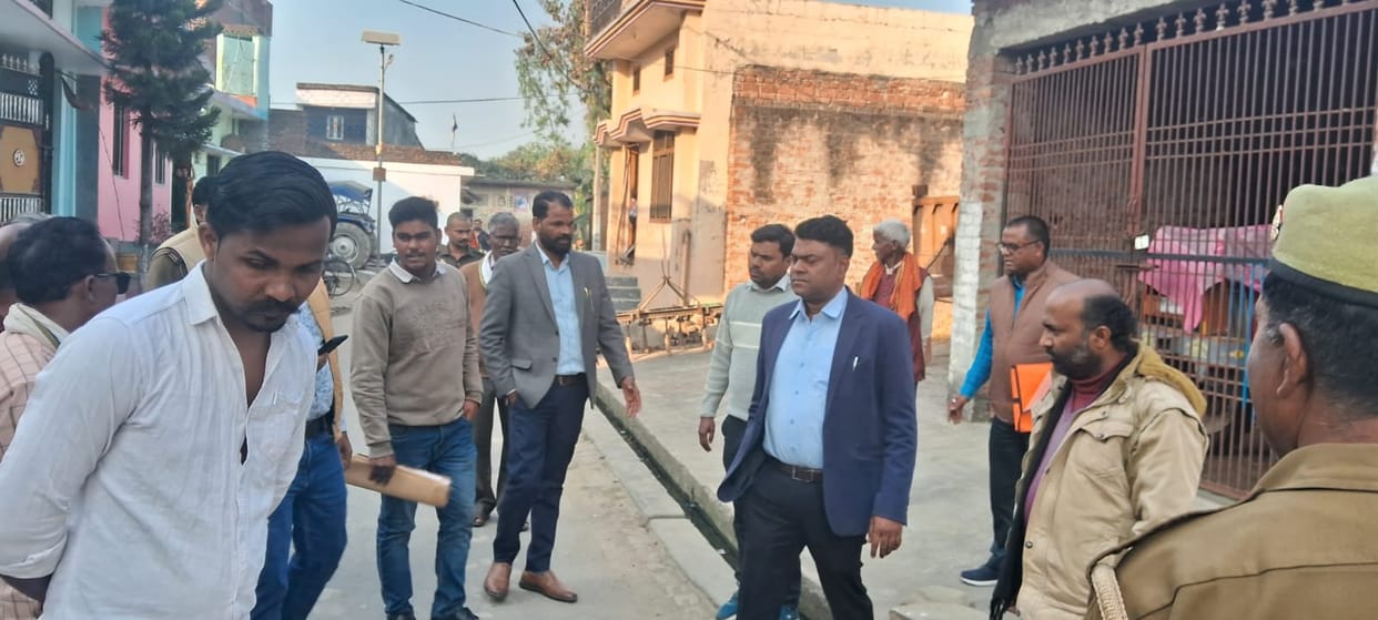 Inspection of development work done in the village