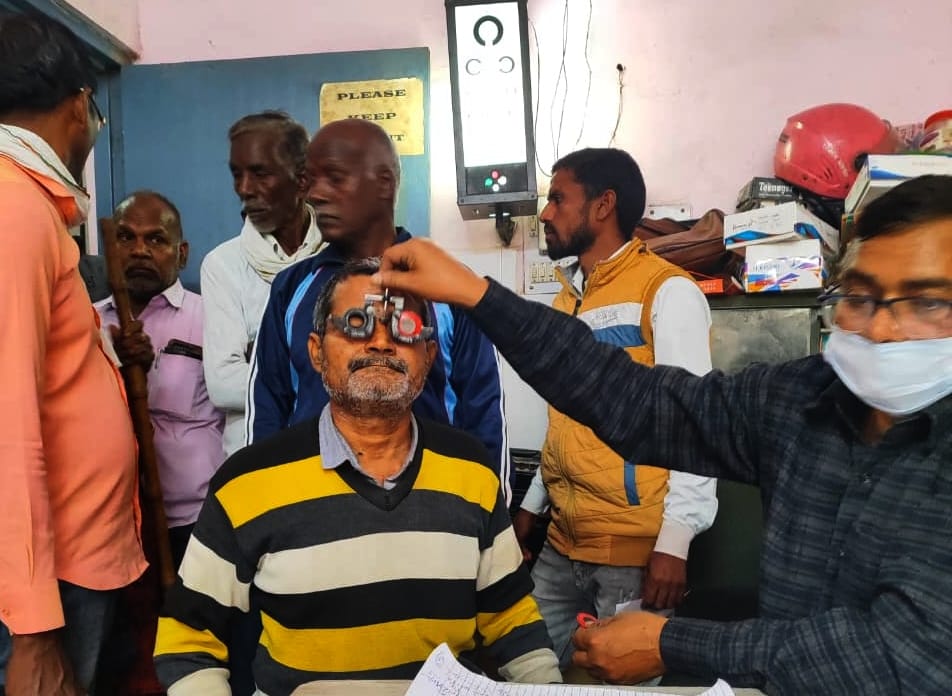 Eye tests were conducted on 87 drivers, and 12 were advised to wear glasses.