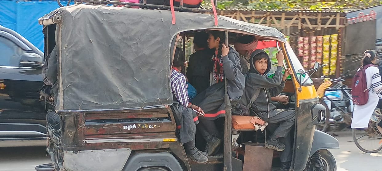 102 children being transported in unfit vehicles