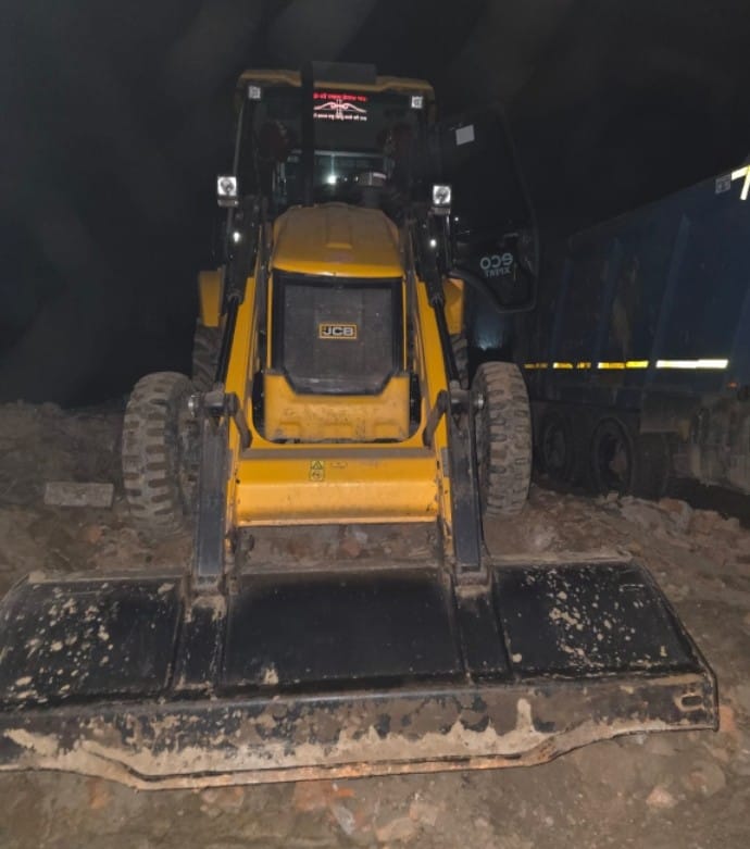 Three dumpers and one JCB seized in illegal mining case