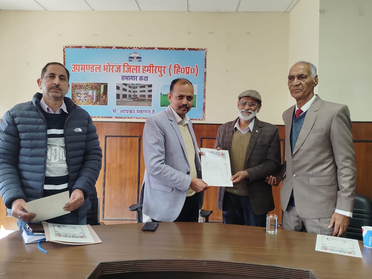 Membership certificates distributed to new members of Red Cross in Bhoranj