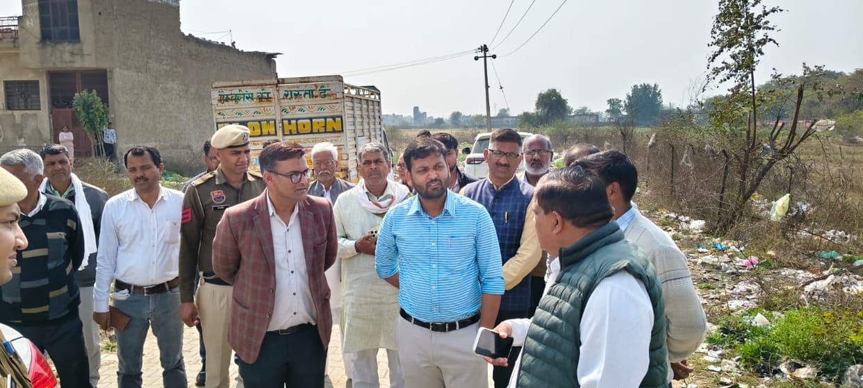 ADC inspected the proposed drainage project in Bhakli.