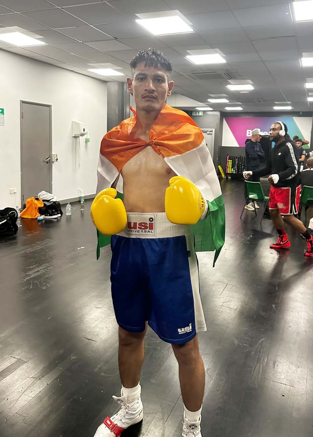 Manoj defeated Afghan boxer in international boxing