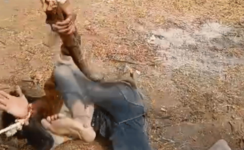 Dhar News Young man tied with rope and brutally beaten,