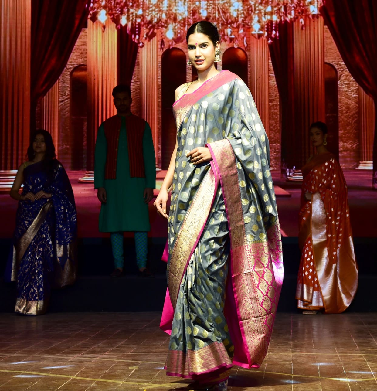 The magic of the weavers' skills was showcased on the ramp.