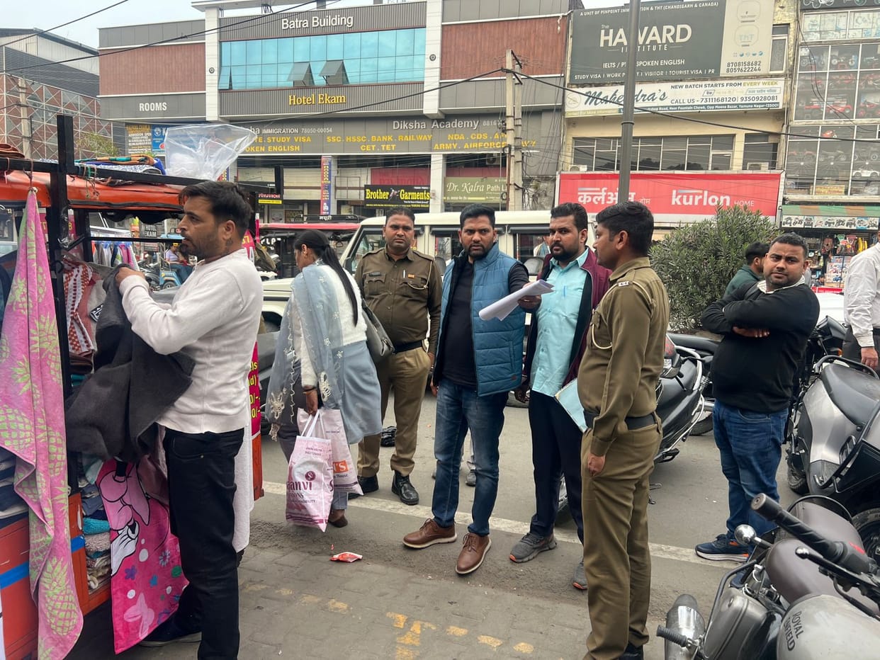 13 shopkeepers were fined for encroachment