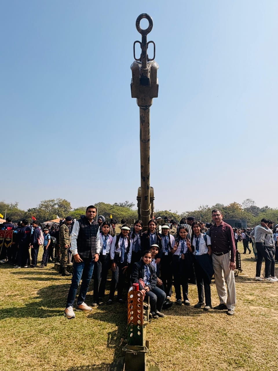 Students learned about military weapons.