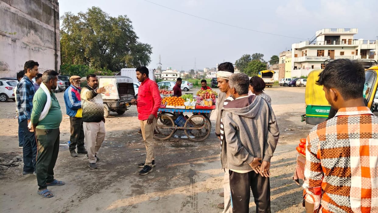 Street vendors removed from in front of private parking, operators sent to vendor market