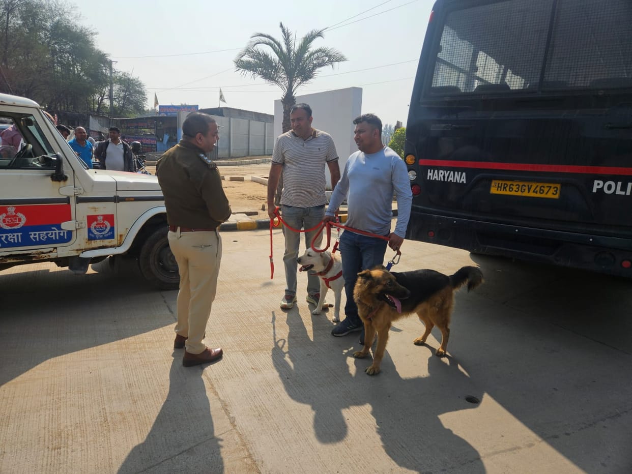 Police, along with dog squads, inspected eateries and warehouses.