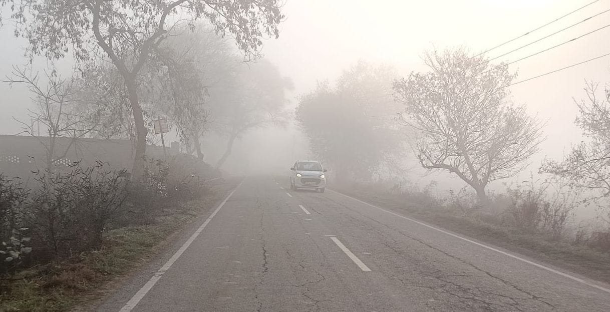 Fog again slows down vehicle speed, impacts trains too