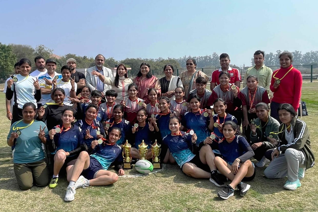 Tika Ram Girls College, Sonepat, winner in women's rugby