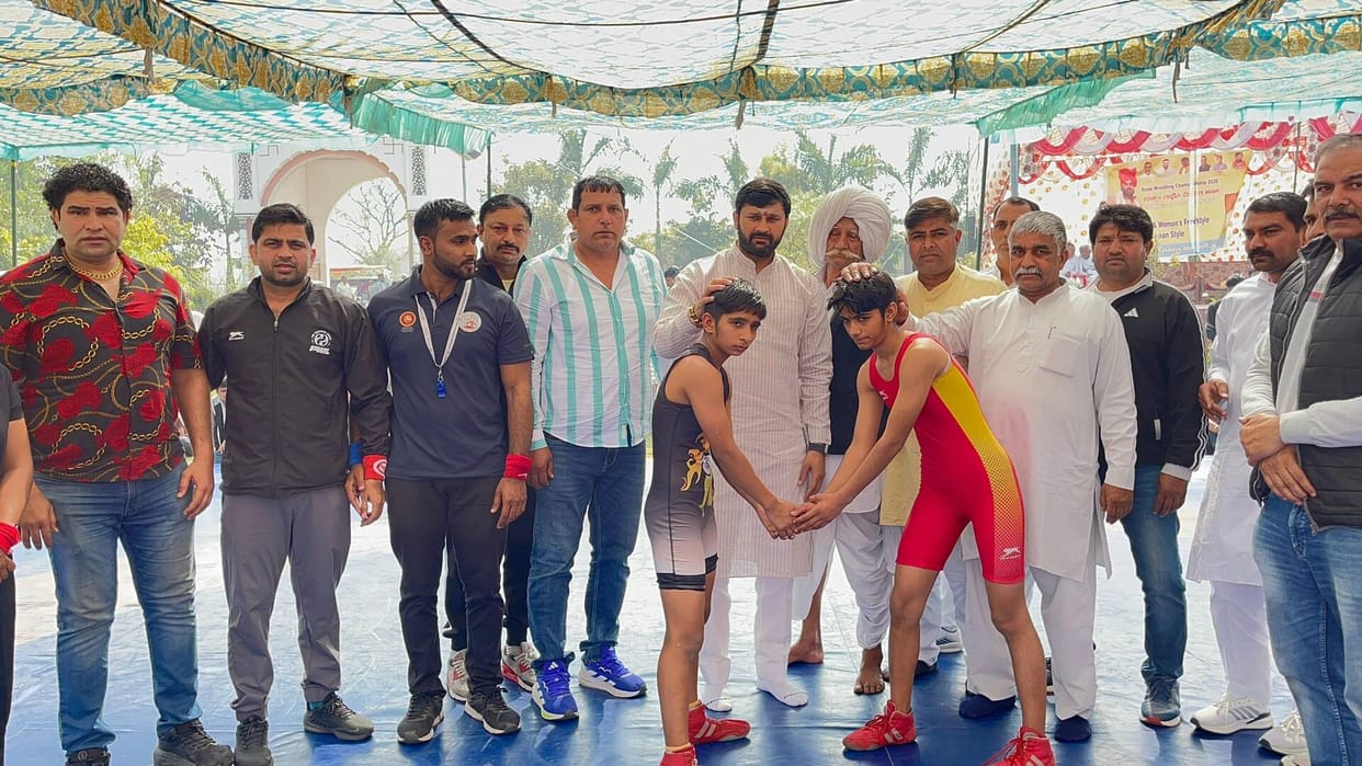 Youths showcase their skills on the first day of the wrestling championship